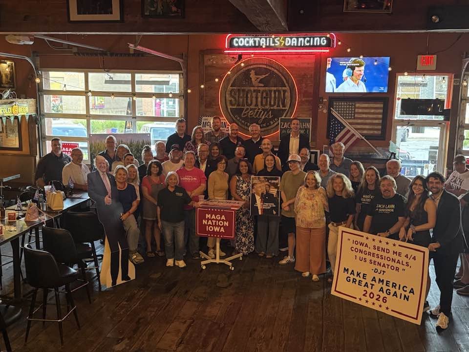 Iowa grassroots supporters gathered at a MAGA Nation Iowa rally